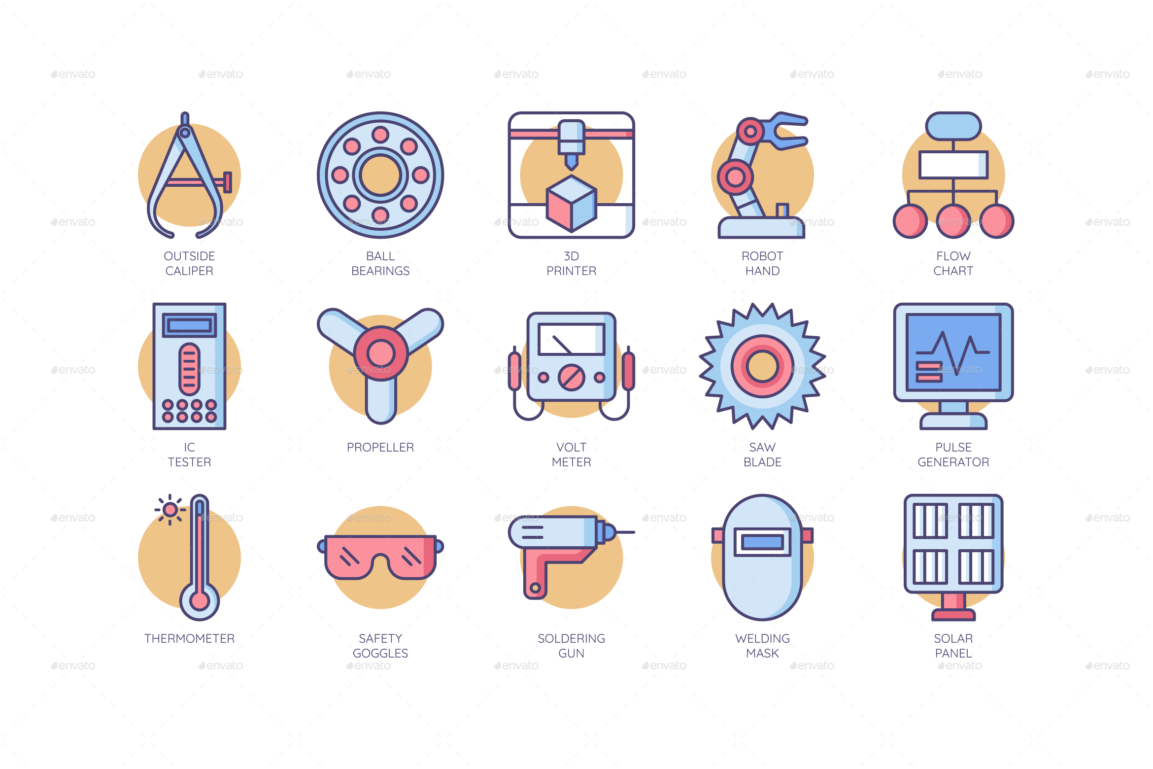 Engineering Icons, Icons GraphicRiver